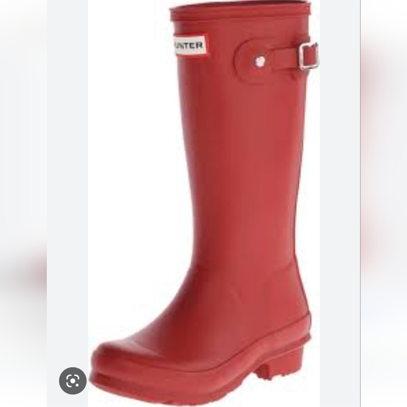 Hunter Shoes Hunter Red Classic Long Rain Boots Girl Size 3b Poshmark
